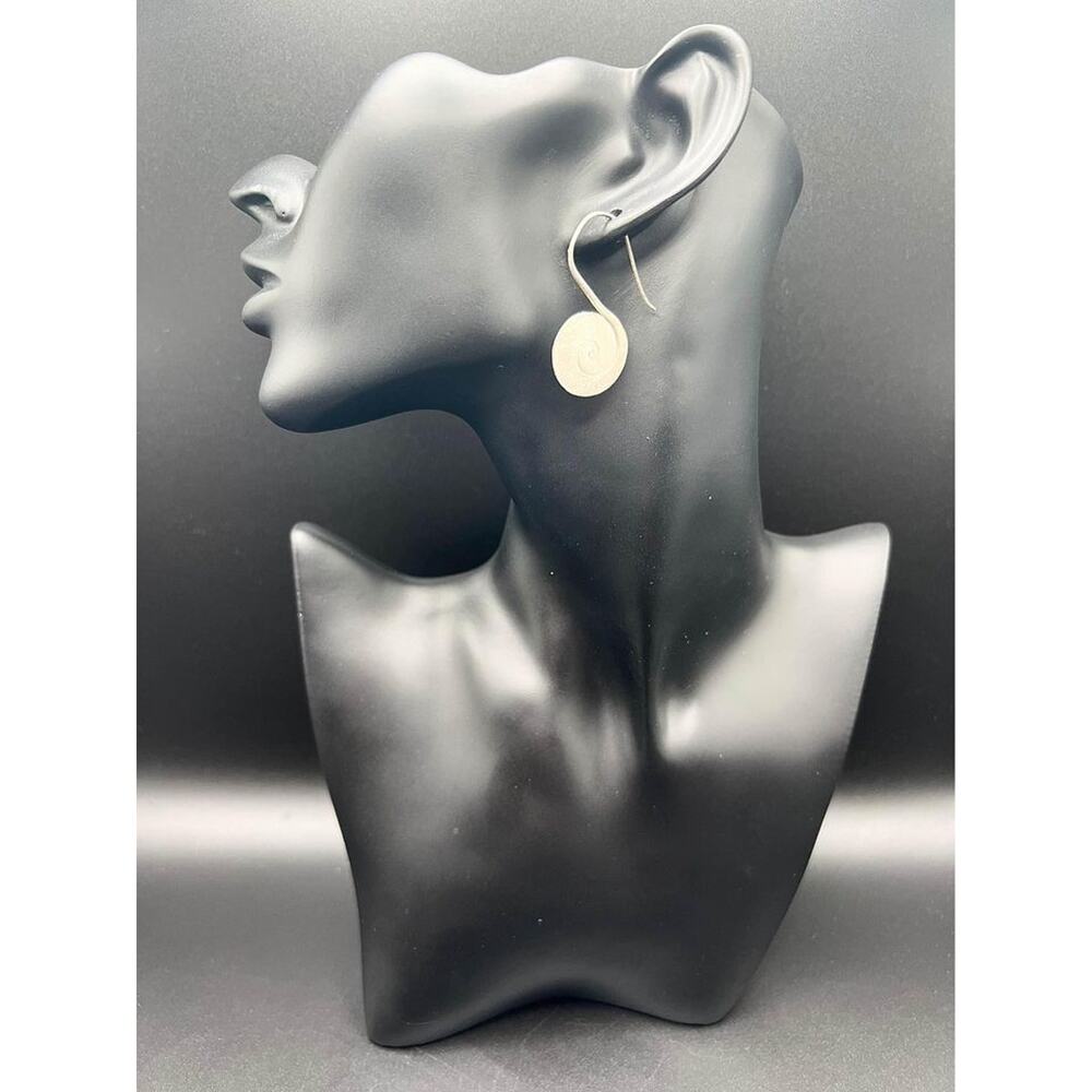 Handmade/ Handforged Silver Spiral Earrings